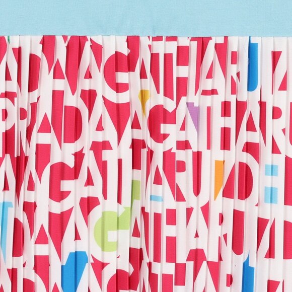 Agatha Ruiz De La Prada Girls Blue Logo Pleated Dress - Picture 2 of 3